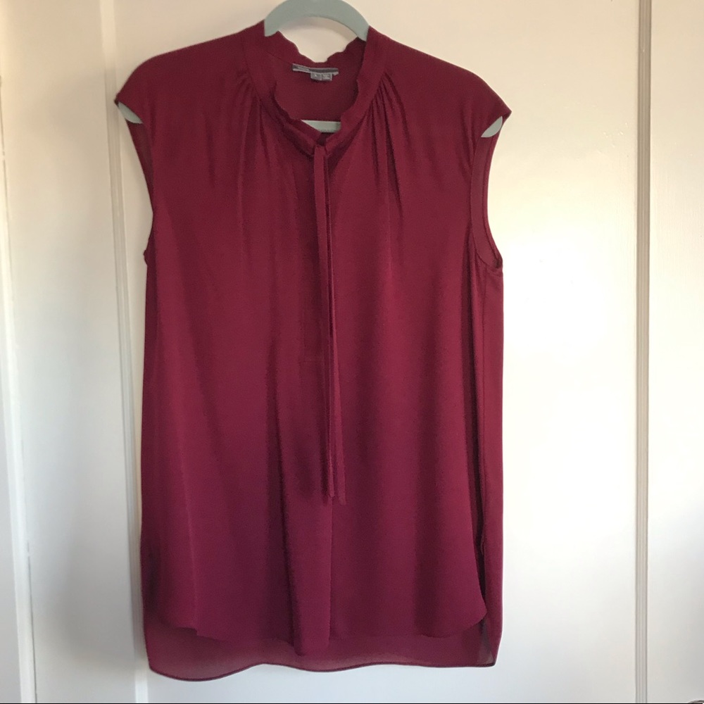 Vince silk sleeveless bouse